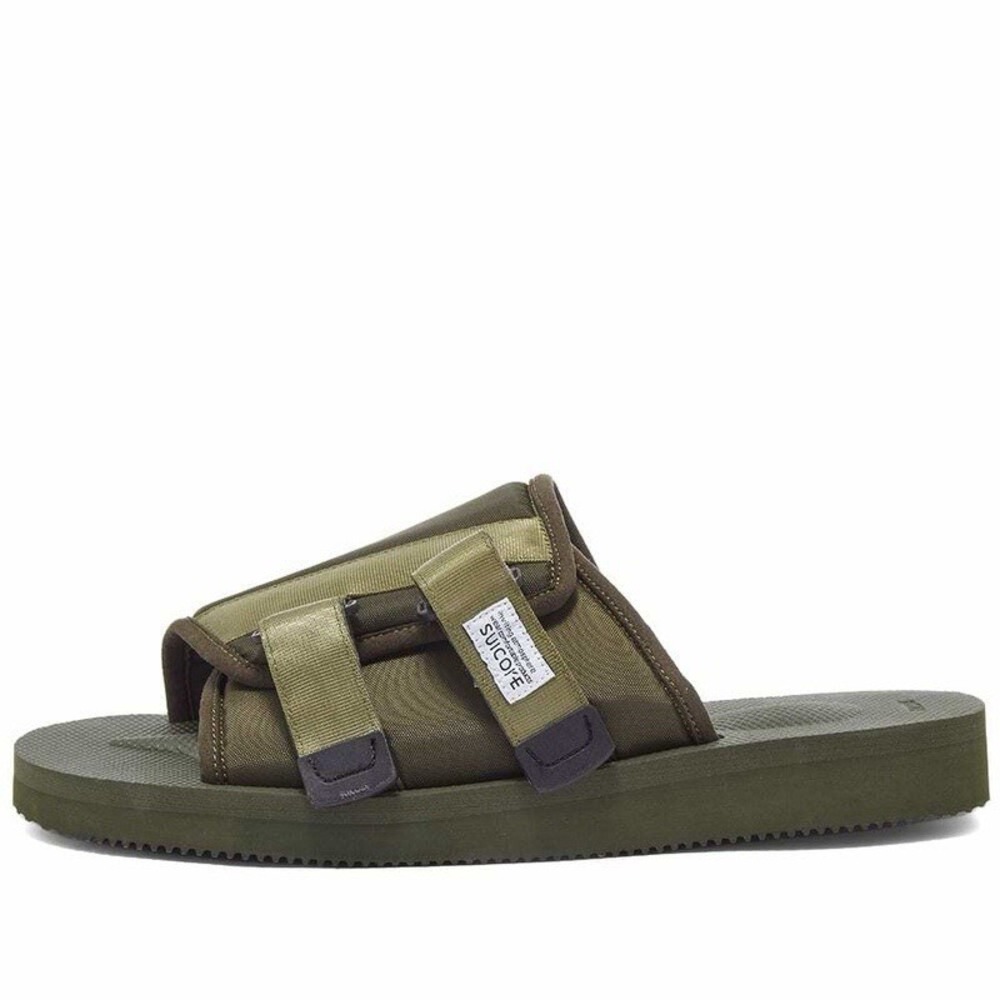 SUICOKE KAW-Cab OG-081Cab Olive Green Slides Sandals Slippers Men's 12 US